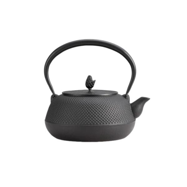 岩鋳 南部鉄器 鉄瓶 急須 18型平丸アラレ IH対応 1.7L 1700ml 11721