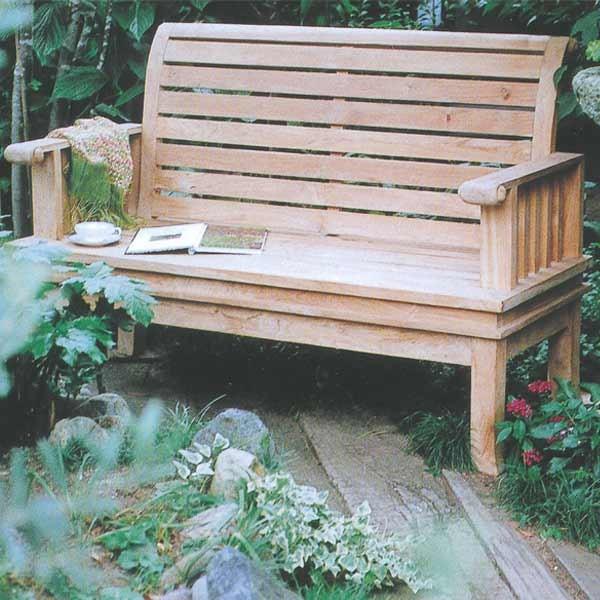 ジャービス商事 SNAIL BENCH スネイルベンチ チーク 無塗装 20860 1台