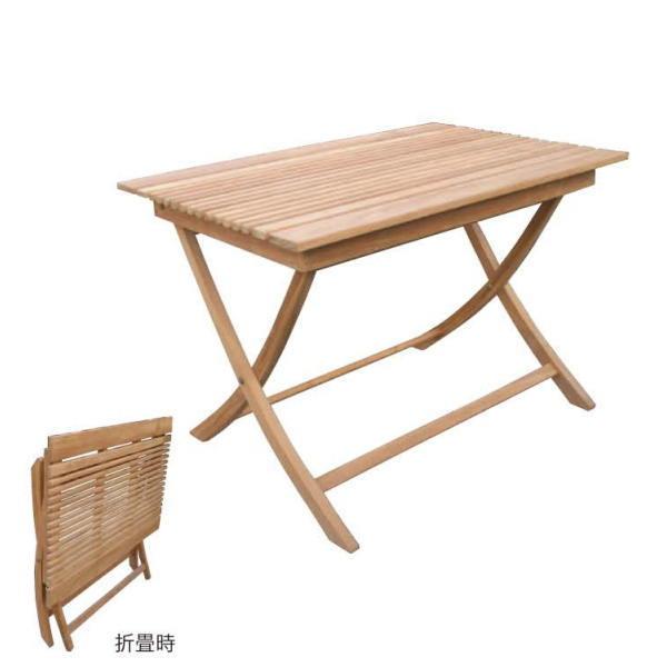ジャービス商事 FOLDING SQUARE TABLE A 折り畳みスクエアテーブルA チーク 無...