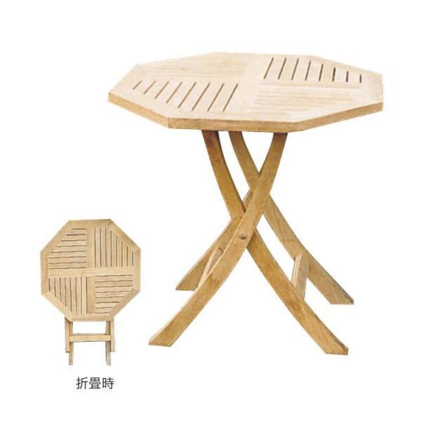 ジャービス商事 FOLDING TEAK TABLE 折り畳みテーブル チーク 無塗装 20869 ...