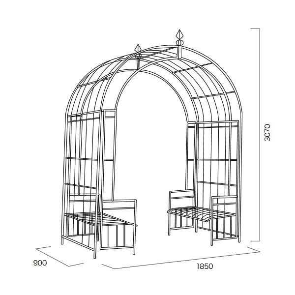 ジャービス商事 ベンチ付アーチDX 32317N