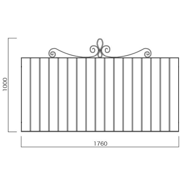 ジャービス商事 フレンチフェンス本体1708 34152