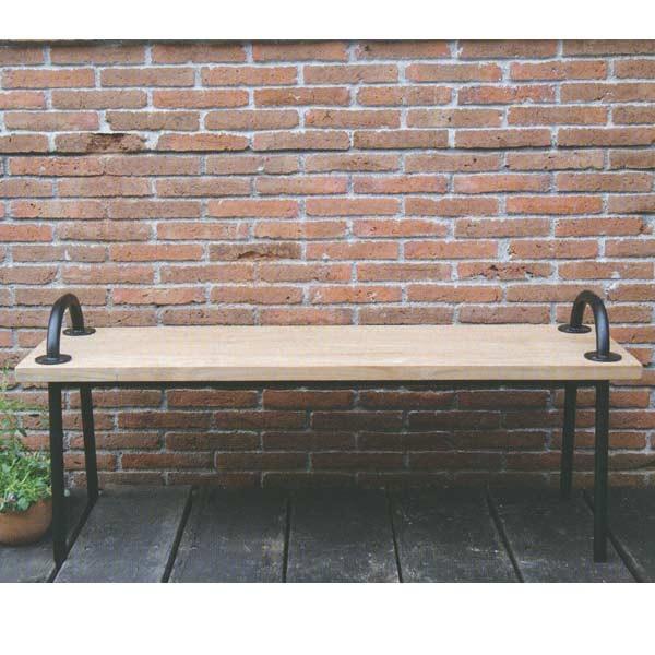 ジャービス商事 GRIP BENCH グリップベンチ チーク/アイアン 無塗装 34259 1台