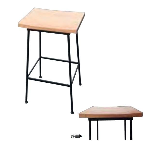 ジャービス商事 アイアンウッドハイチェア W400×Ｈ700×D300 34261