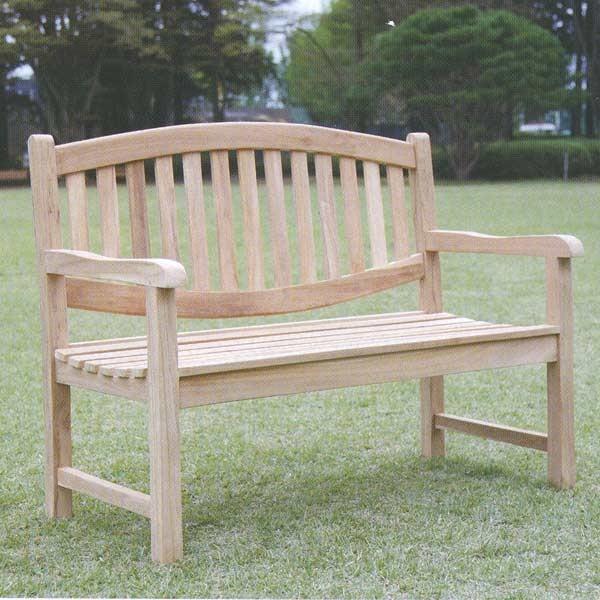 ジャービス商事 OVAL BENCH オファルベンチ チーク 無塗装 35207 1台
