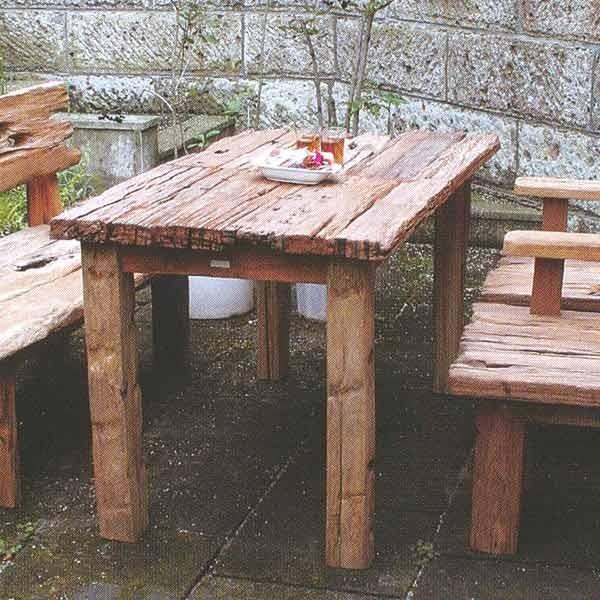ジャービス商事 DRIFTWOOD TABLE 流木テーブル チーク/バンキライ 無塗装 35251...