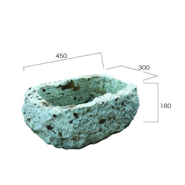 ジャービス商事 大谷石割肌鉢 U-3型 35703
