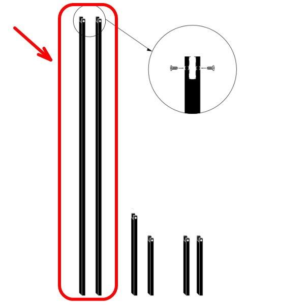 ジャービス商事 自在ポール 250 （2本入） 36411