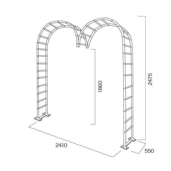 ジャービス商事 ガーデンアーチM型 36432