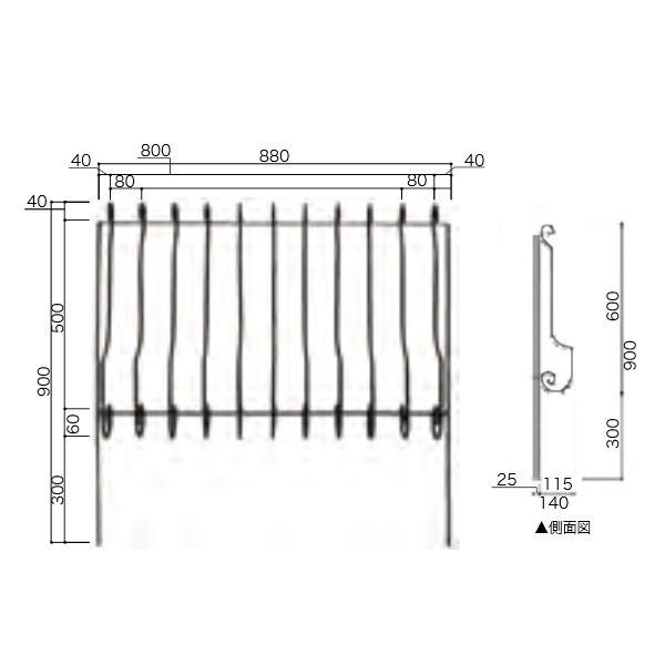 ジャービス商事 アイアンフェンス4型 0908 38663