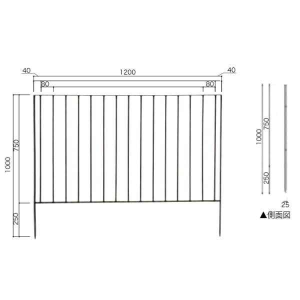 ジャービス商事 アイアンフェンス5型 1208 38669
