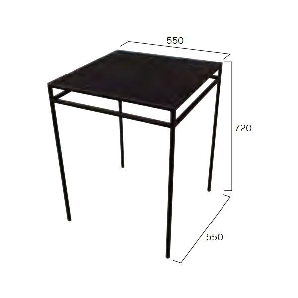 ジャービス商事 アイアンスクエアテーブル55 W550×H720×D550 38680