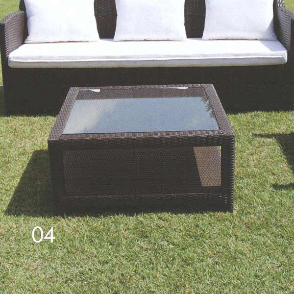 ジャービス商事 人工ラタンNH-2050シリーズ ガラスエンドテーブルNH-2050Z アルミ/人工...