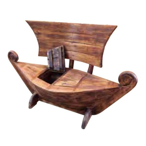 ジャービス商事 室内用 ボートソファ S 古材 40766