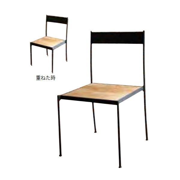 ジャービス商事 アイアンバックチェア W400×H800×D450×SH400 41407