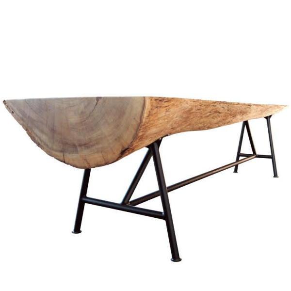 ジャービス商事 丸太テーブル 約W2850×H720×D460〜830 41418