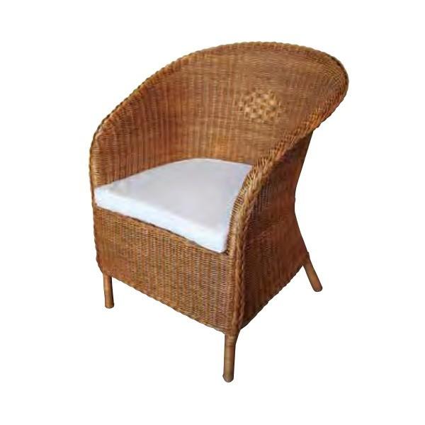 ジャービス商事 ロタンチェアＡ W700×H860×D670×SH490（クッション込） 41601