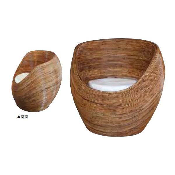 ジャービス商事 ロタンチェアＢ W910×H880×D760×SH450（クッション込 41603