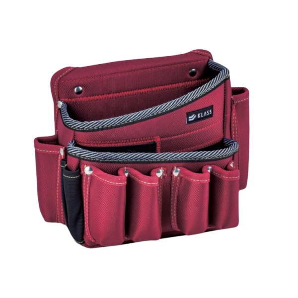 KLASS 極東産機 ツールバック B 巾250×高230×奥行70mm レッド 11-8132 1...
