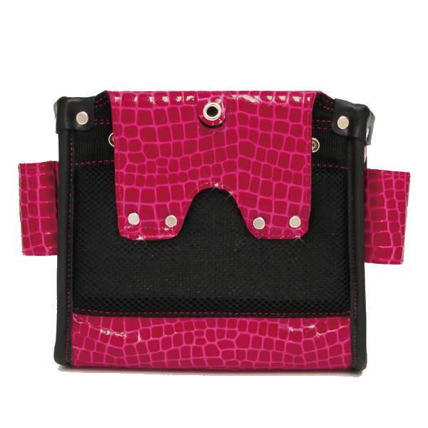 極東産機 本革腰袋 クロコ M 11-8207 レッド