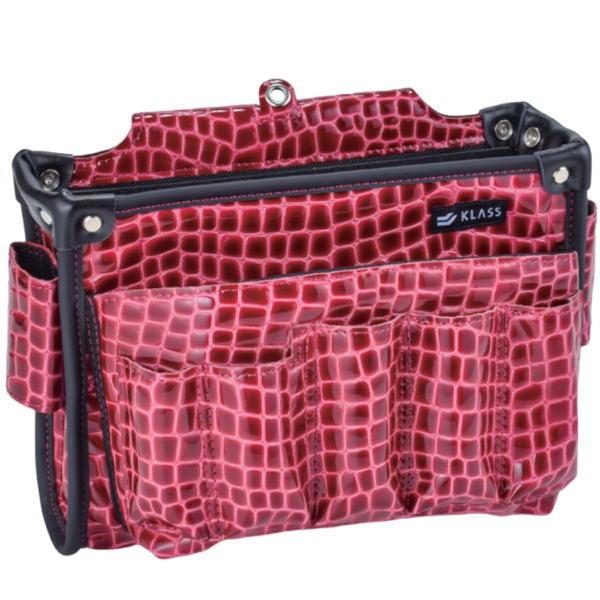 極東産機 本革腰袋 クロコ L レッド 11-8208
