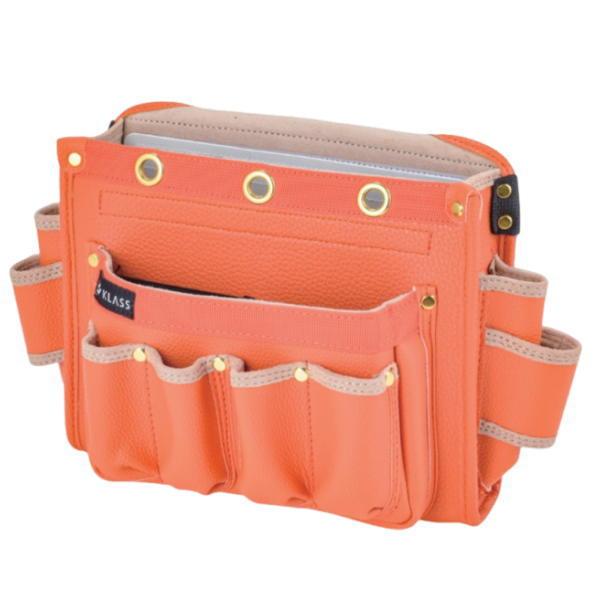 KLASS 極東産機 腰袋 シボブラウン 薄型 11-8237