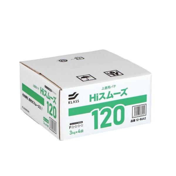 KLASS 上塗用パテ Hiスムーズ120 12kg箱入（3kg×4） 12-8642