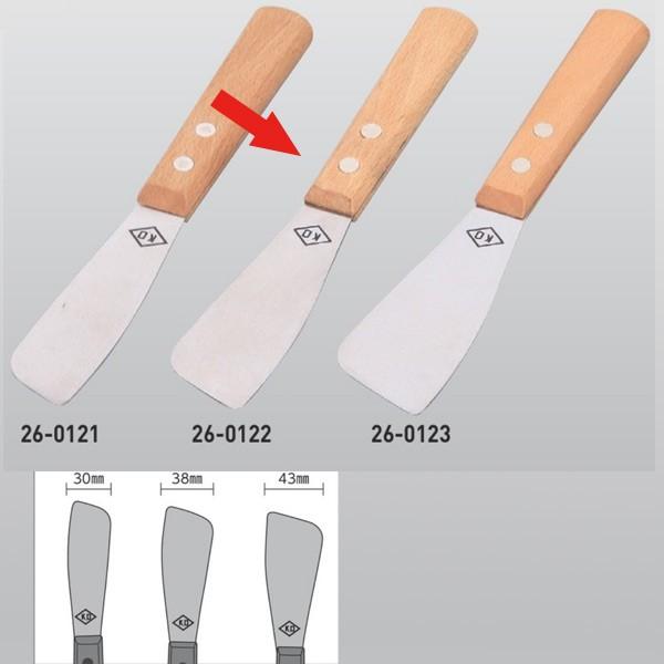 防水施工工具 仕上げベラ極（きわみ）M 幅38mm（先端32mm） 26-0122