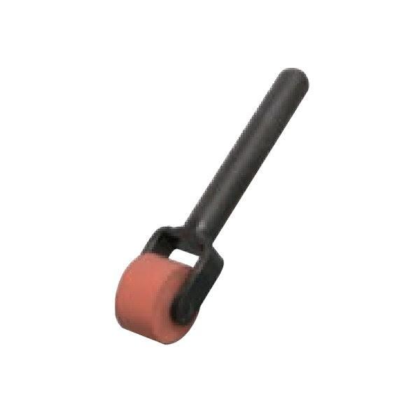 防水施工工具 赤ゴムローラー φ50×30mm スチール柄 26-0311