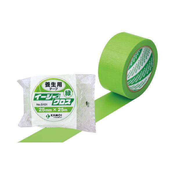 カモイ 養生用テープ NO5101 イージークロス 緑 25mm×25m 60巻