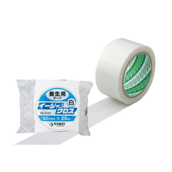 カモイ 養生用テープ NO5101 イージークロス 白 50mm×25m 60巻