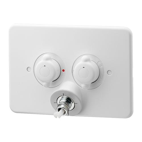 カクダイ 洗濯機用混合栓（立ち上がり配管用） 127-102K-W