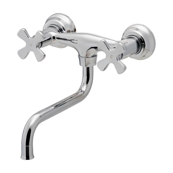 カクダイ 2ハンドル混合栓 128-116