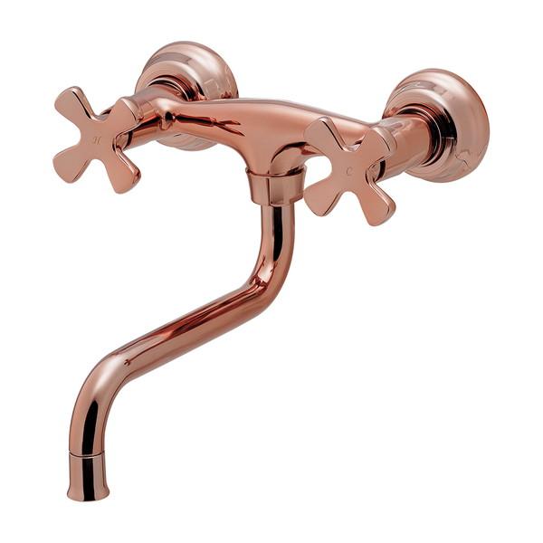 カクダイ 2ハンドル混合栓 128-116-BR