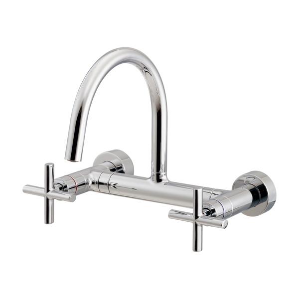 カクダイ 2ハンドル混合栓 128-119