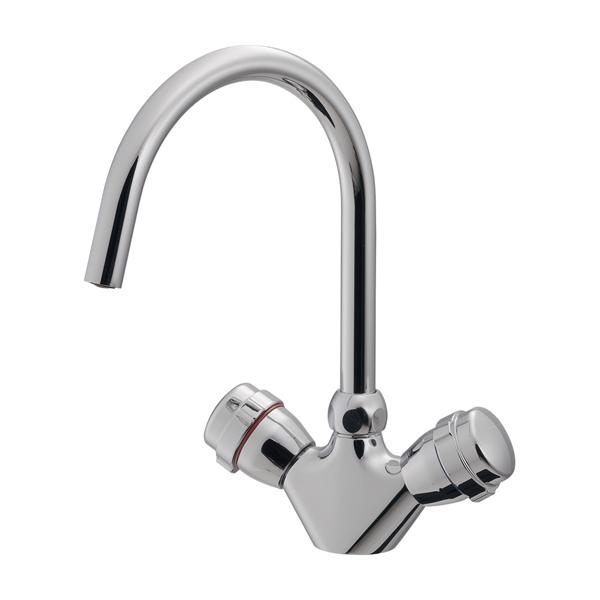 カクダイ 2ハンドル混合栓 150-465