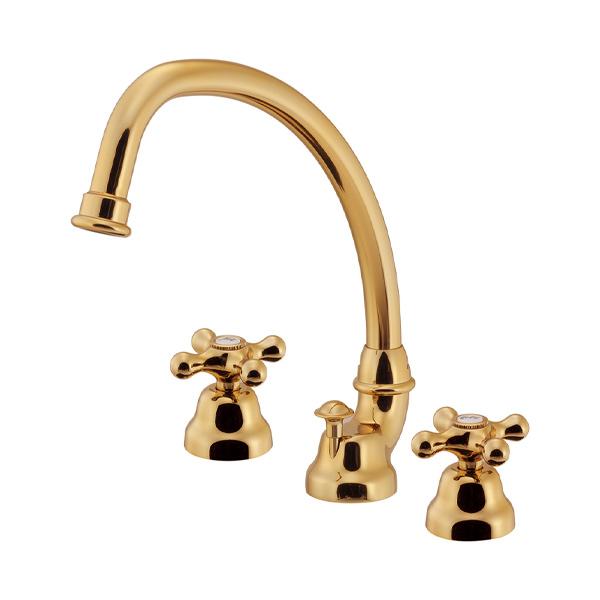 カクダイ ANTITA 2ハンドル混合栓 アンティークゴールド 153-032-AG