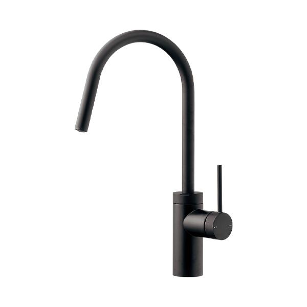 カクダイ VARUNA シングルレバー混合栓 マットブラック 183-299-D