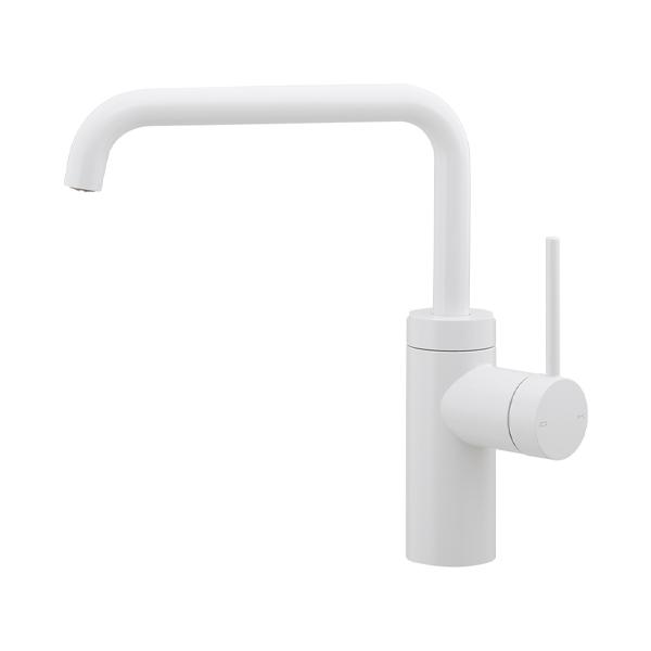 カクダイ VARUNA シングルレバー混合栓 ホワイト 183-301-W