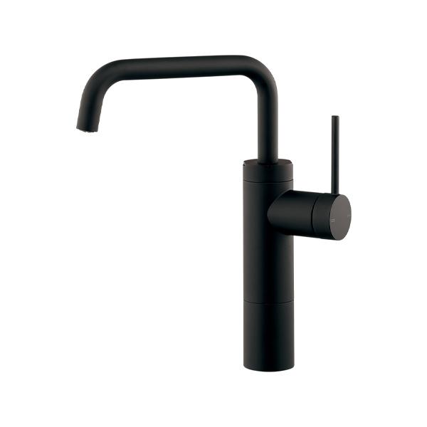 カクダイ VARUNA シングルレバー混合栓（トール） マットブラック 183-302-D