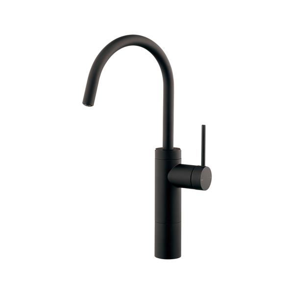 カクダイ VARUNA シングルレバー混合栓（トール） マットブラック 183-309-D