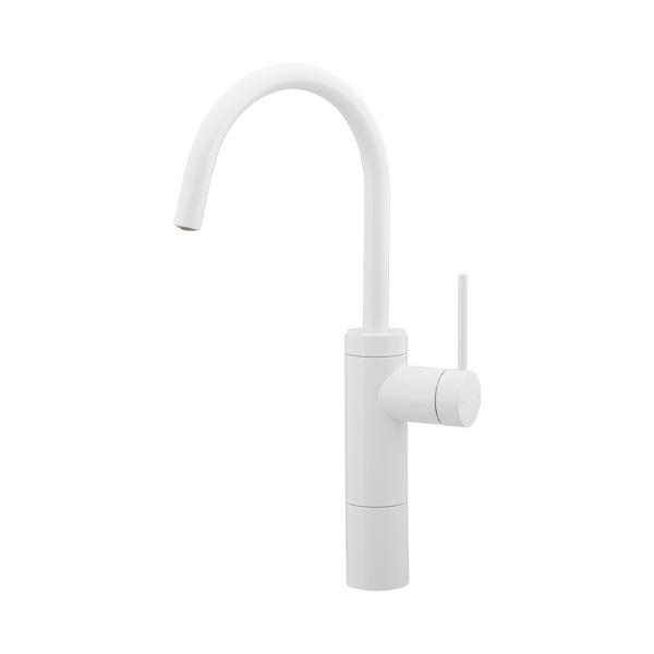 カクダイ VARUNA シングルレバー混合栓（トール） ホワイト 183-309-W