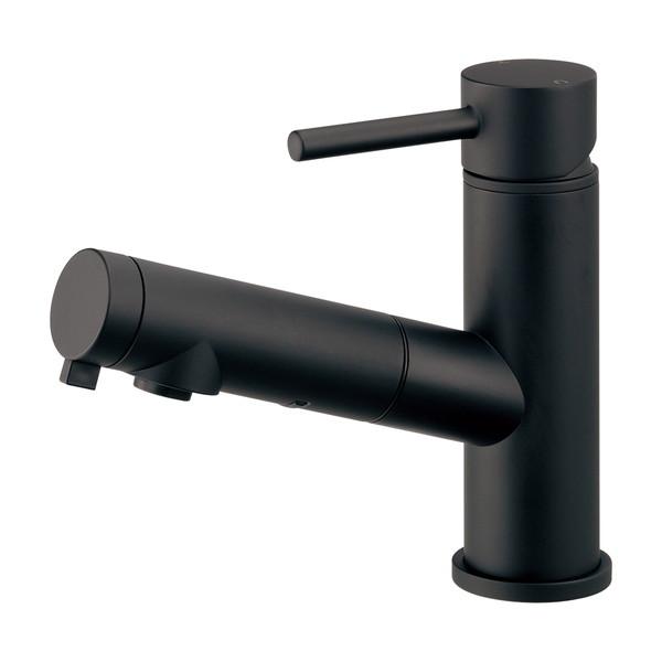 カクダイ シングルレバー引出し混合栓 184-030A-MD