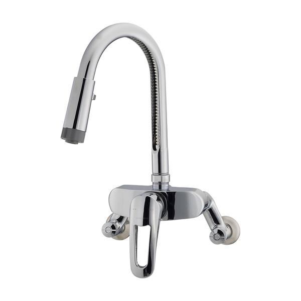 カクダイ シングルレバー混合栓（シャワーつき） 192-031-CH