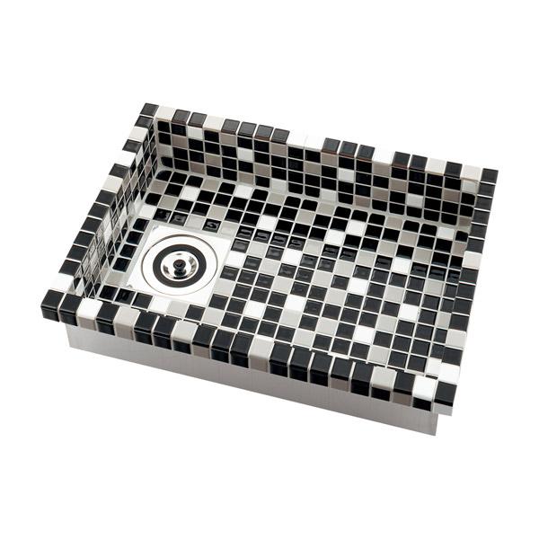 カクダイ 食洗面器（タイル貼り） ブラックミックス 493-213-DM