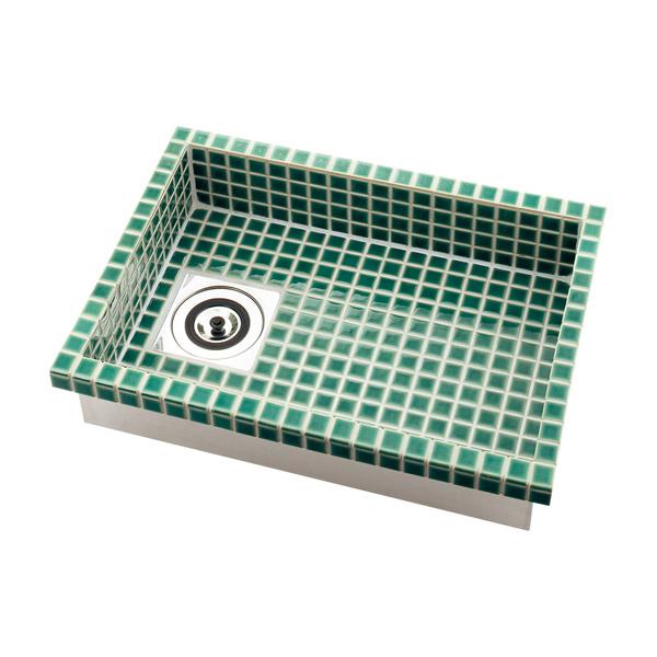 カクダイ 食洗面器（タイル貼り） クロムグリーン 493-213-GR