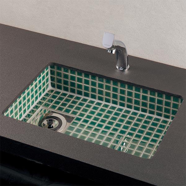 カクダイ 響 食洗面器（タイル貼り） クロムグリーン 493-218-GR