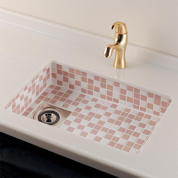 カクダイ 響 食洗面器（タイル貼り） ピンクミックス 493-218-PM