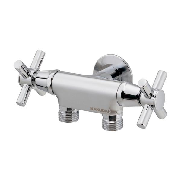 カクダイ 双口水栓 704-130-13