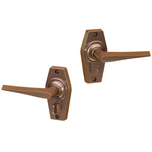 川口技研 ホームレバー 内締錠 HL-3CB BS60mm ブラウン(塗装)